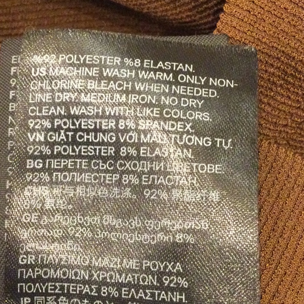 Brown Ribbed Split Hem Stretchy Legging Pants Siz… - image 8